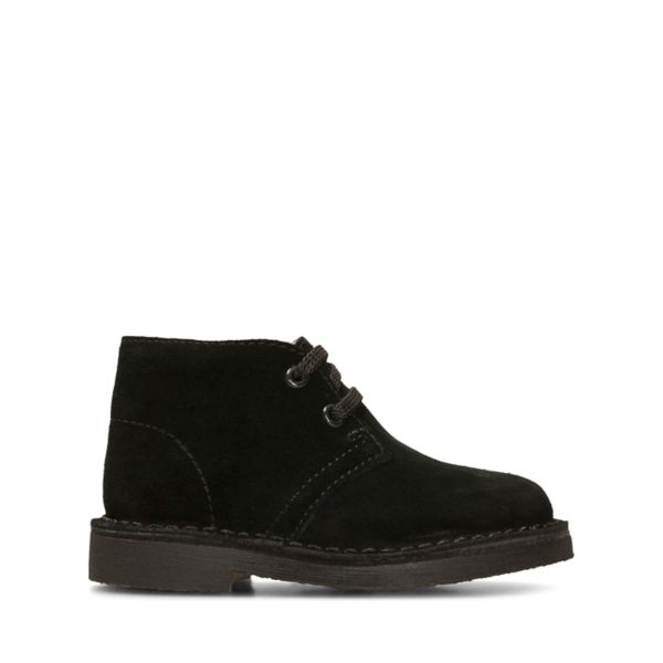 Clarks Boys Desert Boot Casual Shoes Black | USA-1697254